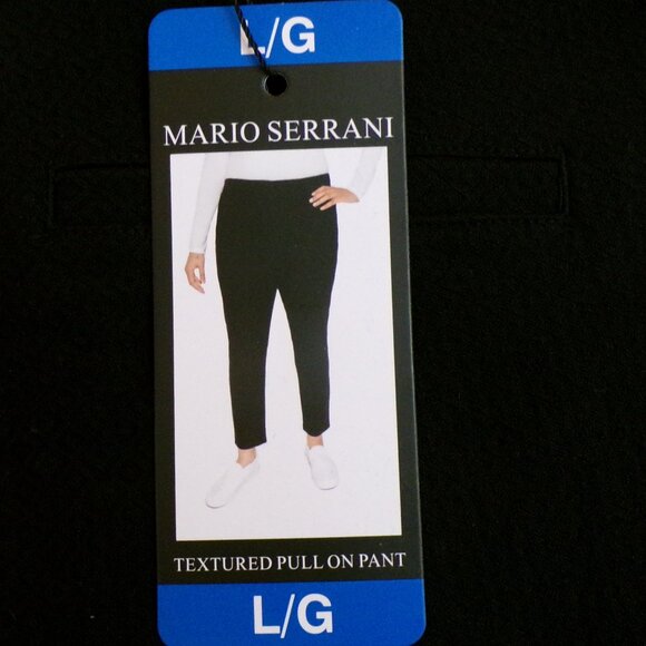 MARIO SERRANI ITALY NWT Ladies' Textured Pant Black - Large - Picture 3 of 5
